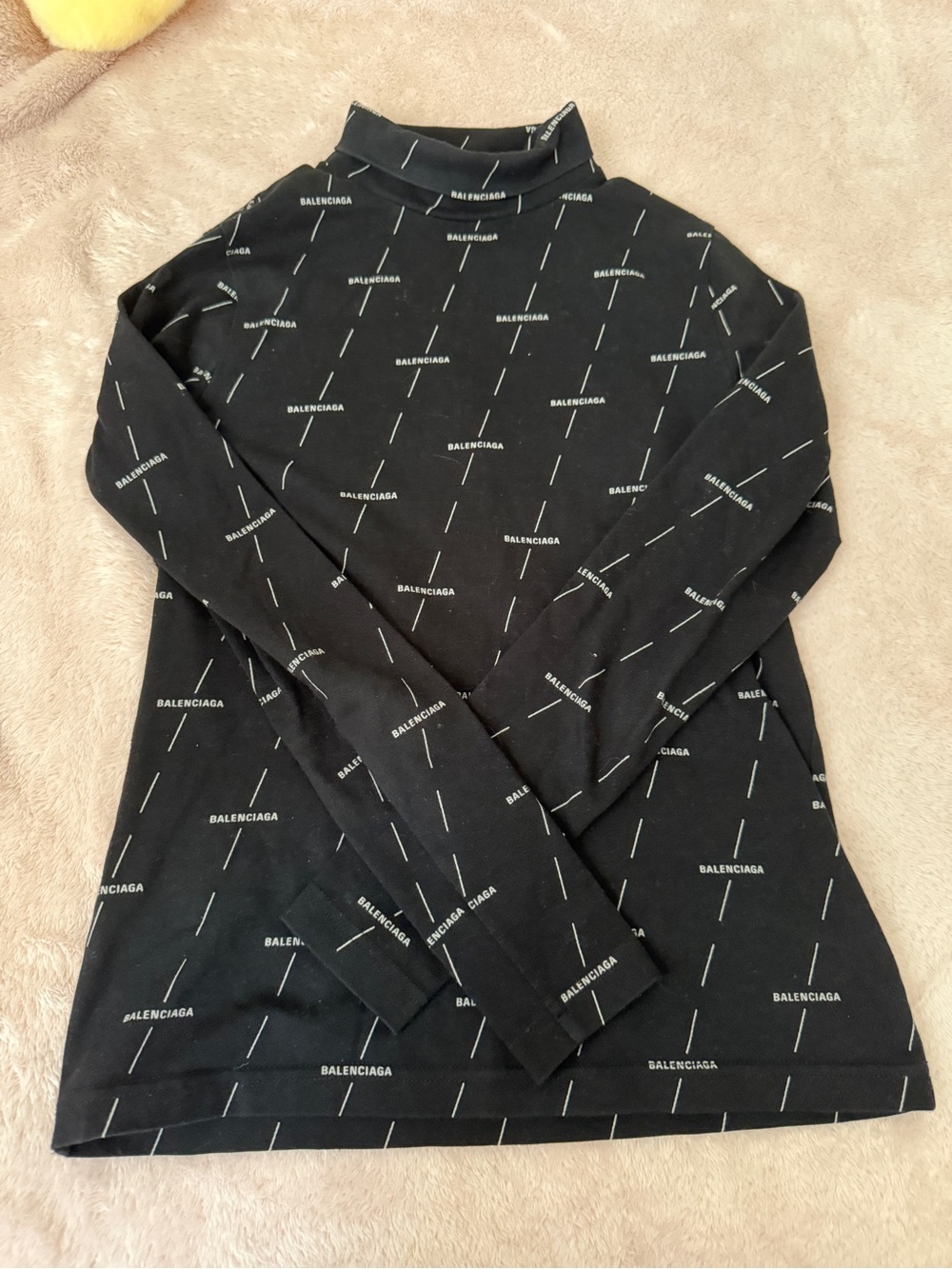 Balenciaga black turtle neck long sleeve top
